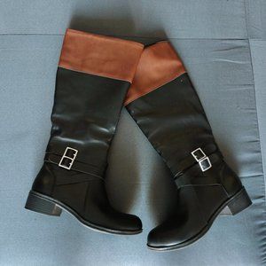Amazing Arizona Women's Comfortable Faux Boots - Black & Brown Design